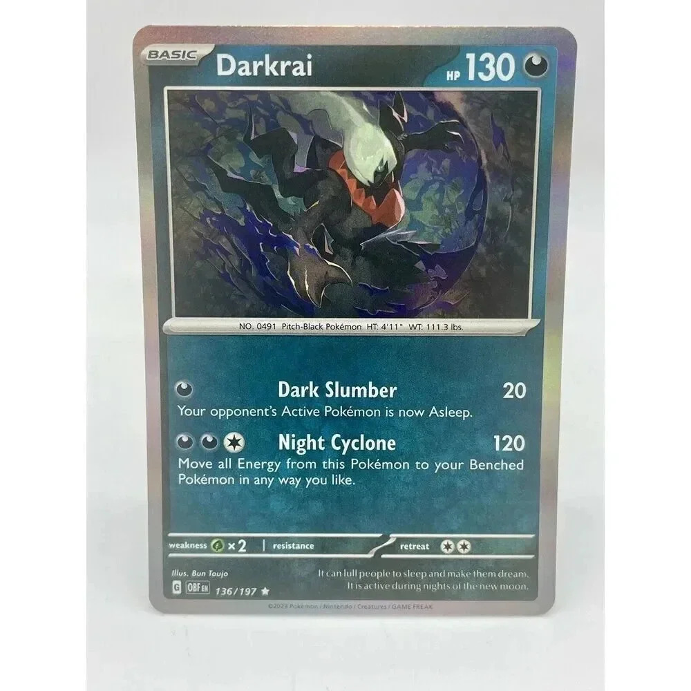 Darkrai 136/197 Sv03: Obsidian Flames Rare Pokemon TCG Holo Mint Unplayed